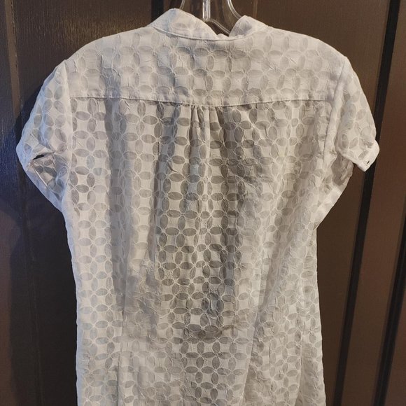 Express Design Studio sheer white wrap tie top - Picture 4 of 4